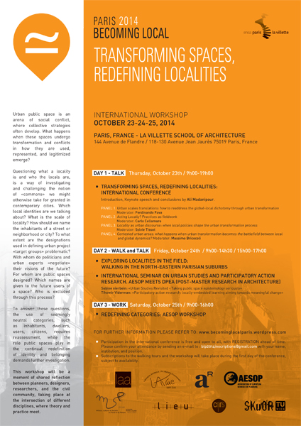 Becoming Local. Transforming spaces redefining localities.