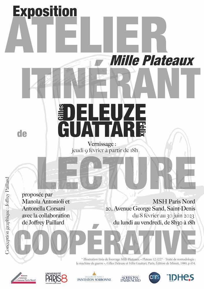 Exposition Atelier itinérant de lecture coopérative de Mille plateaux Exposition Atelier itinérant de lecture coopérative de Mille plateaux